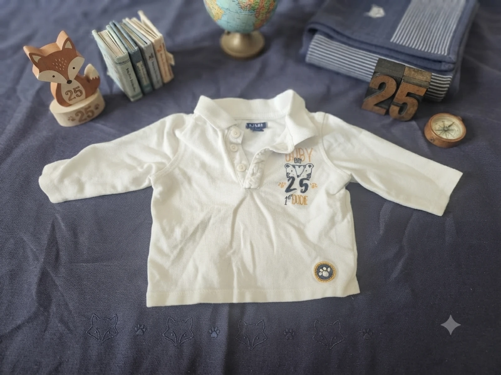 Polo bébé "1st Dude" - Le style avant la marche ! 🦊